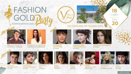 LUCI PUNTATE SUL FASHION GOLD PARTY: VILLA FLAVIA, A TRECASE, OSPITA L’EVENTO IL 18 LUGLIO 2025